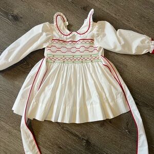 Smocked lullaby set Christmas dress 2T NWOT